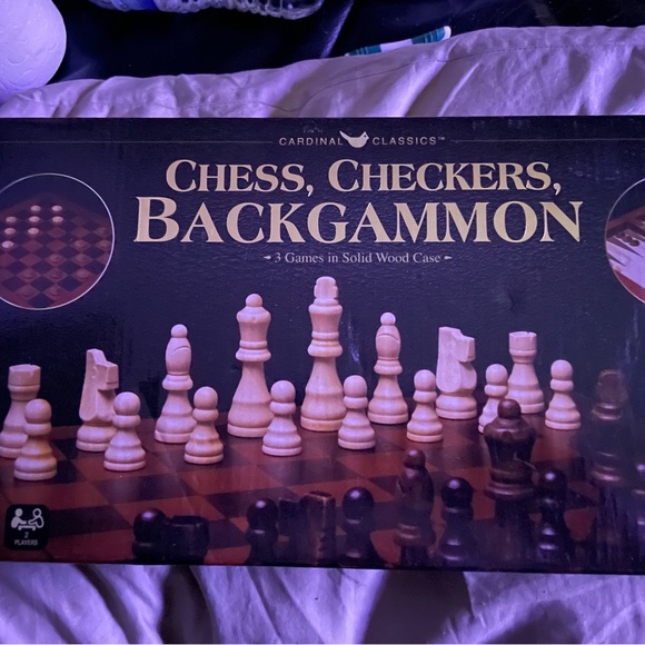 Chess checkers backhamman board game set new never used brand new in box sold! - Picture 3 of 4
